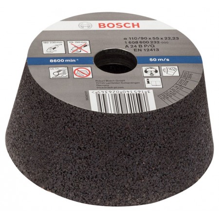 BOSCH Pokrywa szlifierska, stożkowa, - metal/żeliwo 90 mm, 110 mm, 55 mm, 24 1608600232